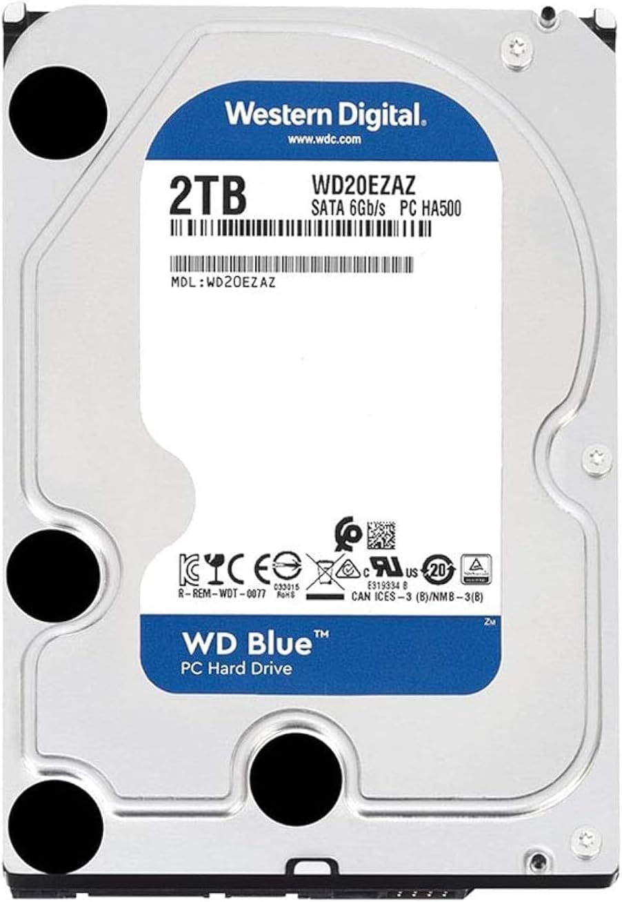 WD Blue 2TB 5400RPM Class SATAIII 256MB 3.5" Desktop Internal Hard Drive (Brand New)