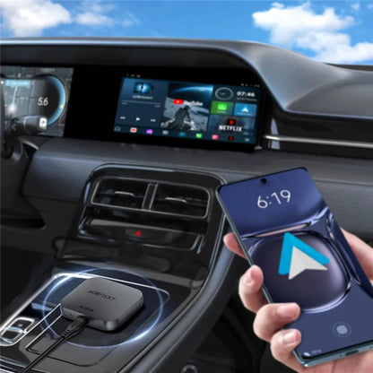 ACEFAST QC2 AI Box Wireless CarPlay Android Auto Adapter (New)