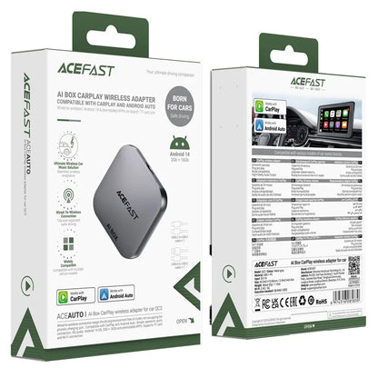 ACEFAST QC2 AI Box Wireless CarPlay Android Auto Adapter (New)