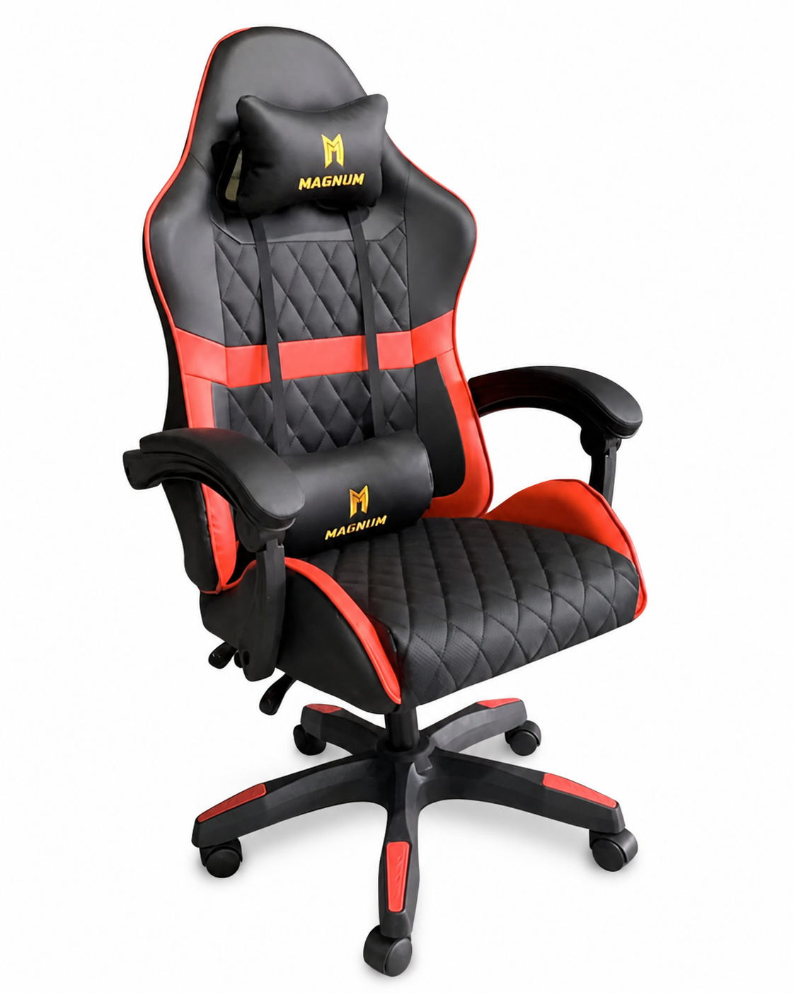 Magnum Black & Red Gaming Chair with Neck and Lumbar Support (New)