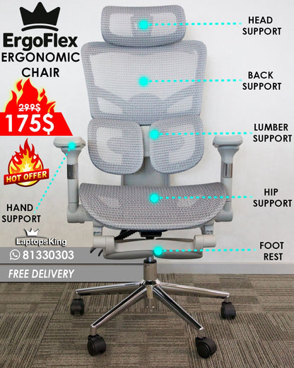 SIT | RELAX | CONQUER ERGOFLEX ERGONOMIC CHAIRS | PREMIUM QUALITY