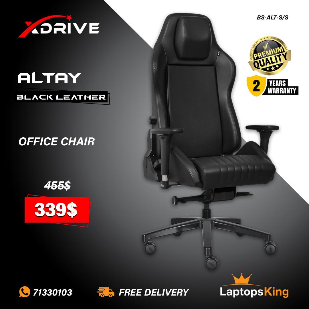 Xdrive Altay BS-ALT-S/S Black Leather Chair (Brand New)