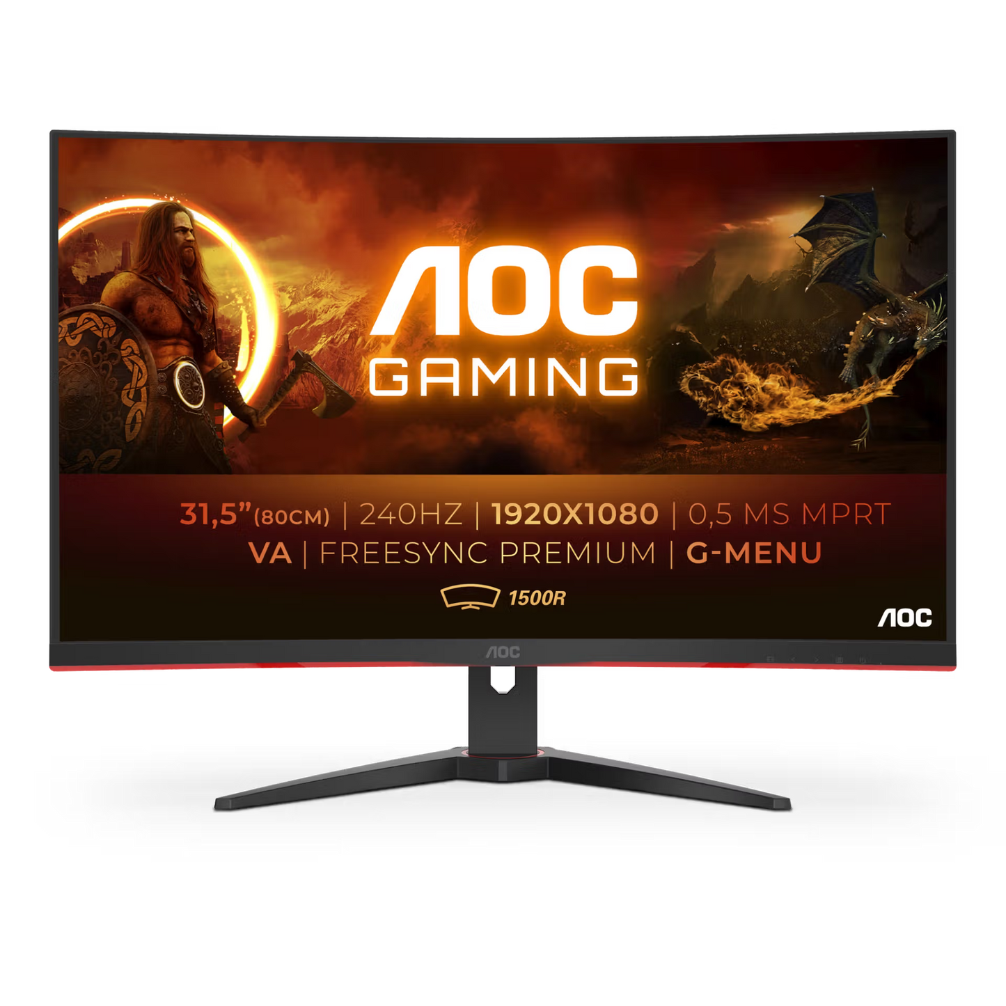 AOC C32GZE FHD Curved 240Hz Gaming Monitor 32" (Used)
