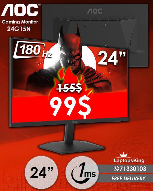 AOC 24G15N 180HZ 24” FHD GAMING MONITOR (BRAND NEW 1YR WARRANTY)