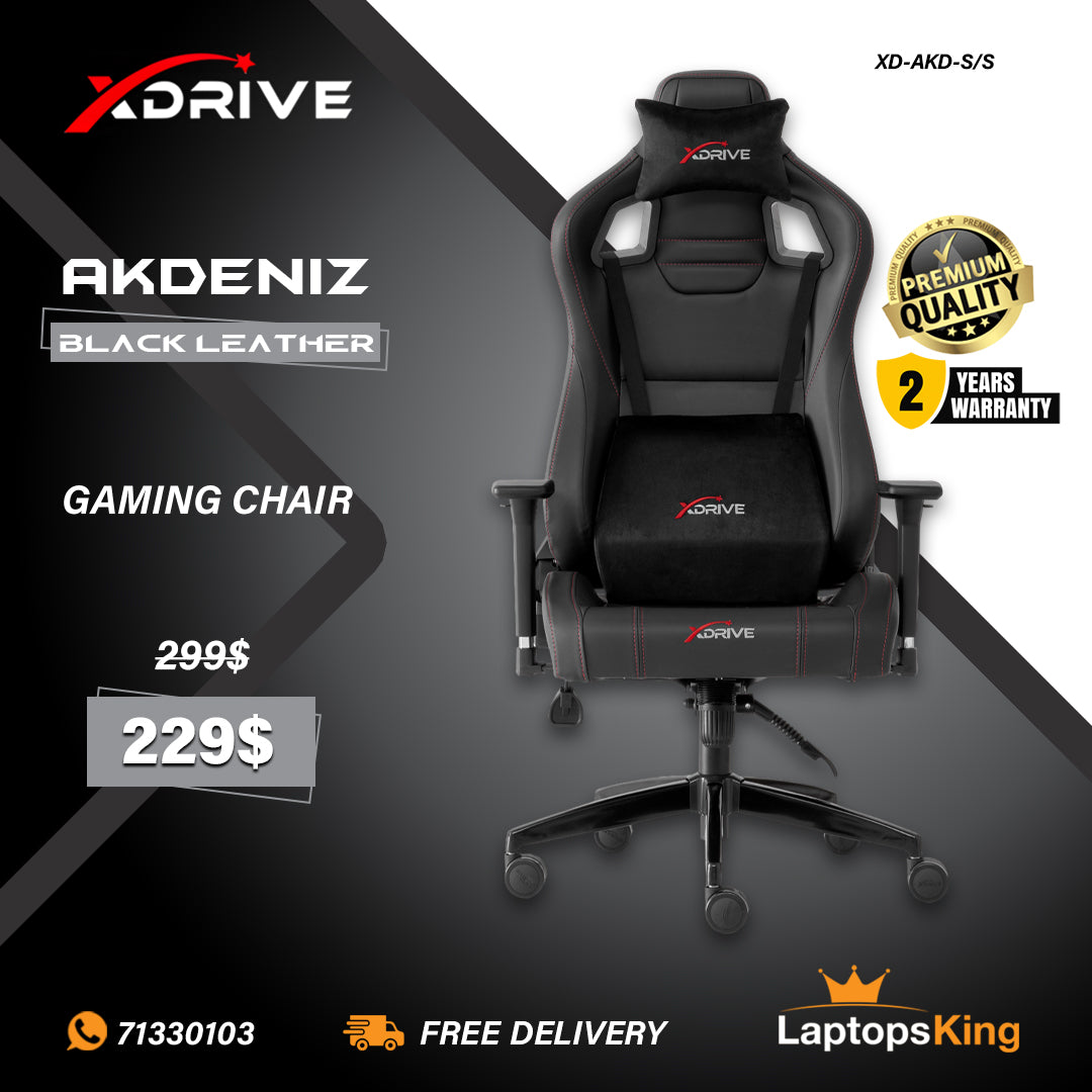 Xdrive Akdeniz XD-AKD-S/S Black Leather Chair (Brand New)