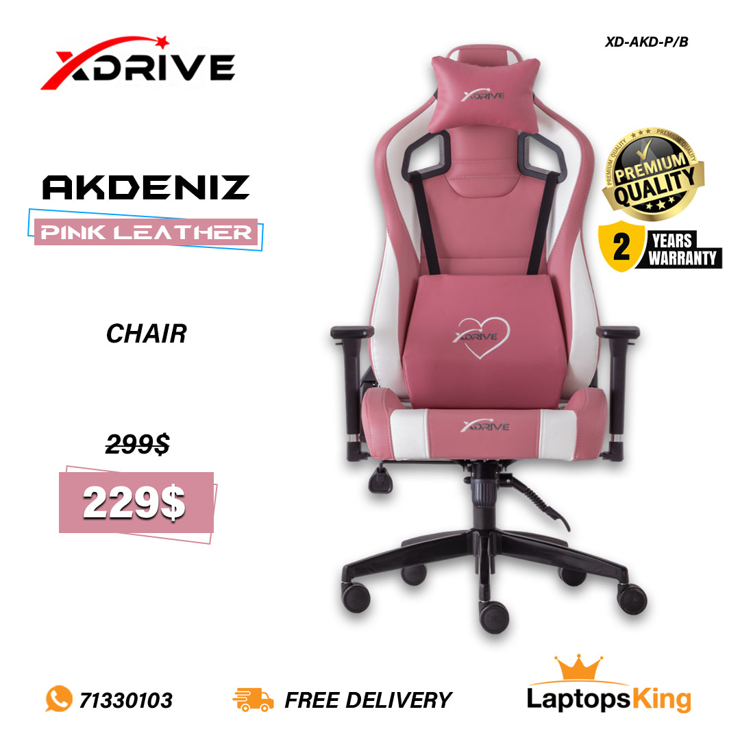 Xdrive Akdeniz XD-AKD-P/B Pink Leather Chair (Brand New)