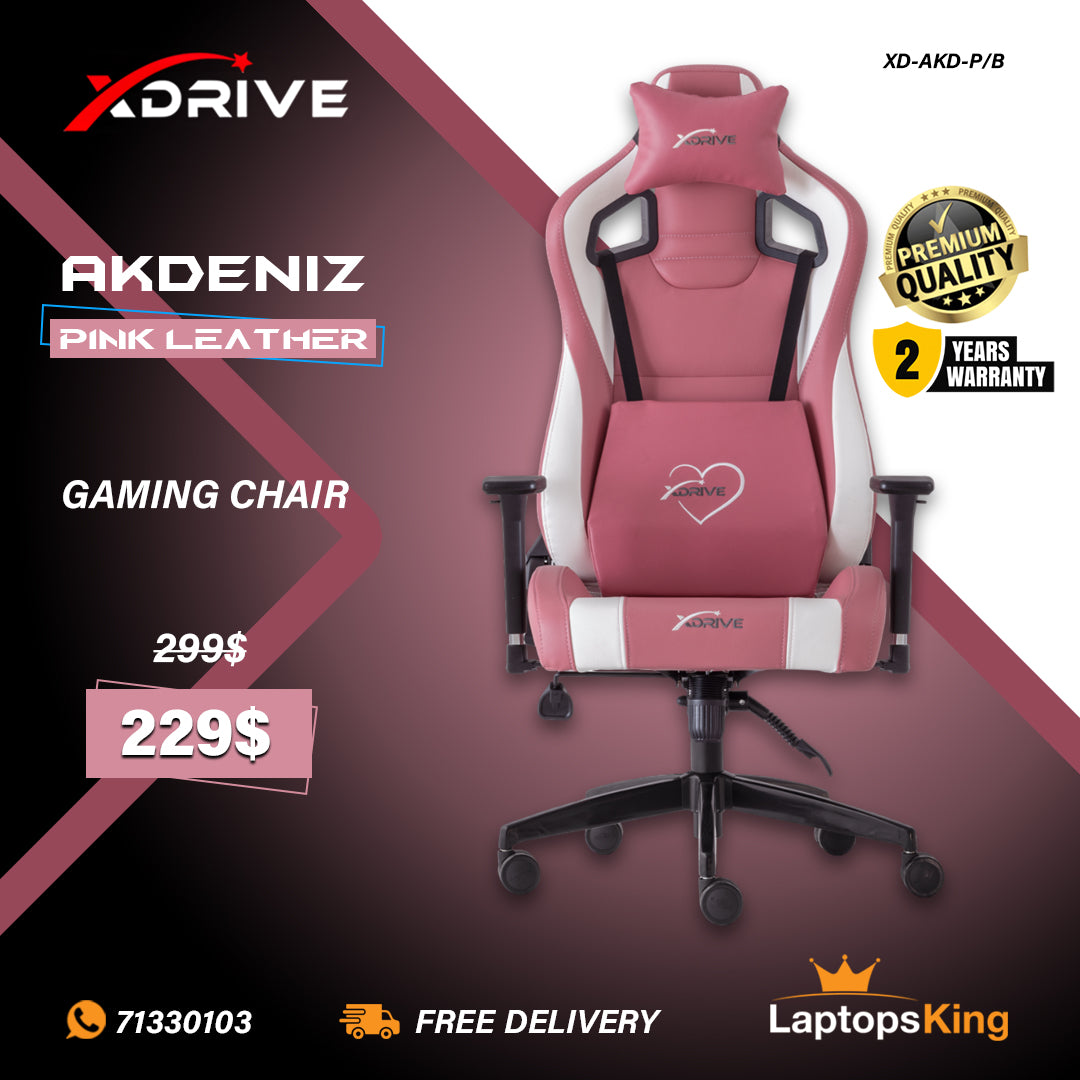 Xdrive Akdeniz XD-AKD-P/B Pink Leather Chair (Brand New)