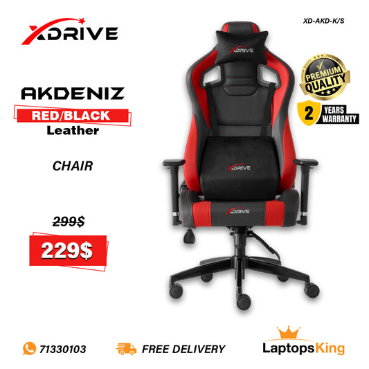 Xdrive Akdeniz XD-AKD-K/S Red/Black Leather Chair (Brand New)