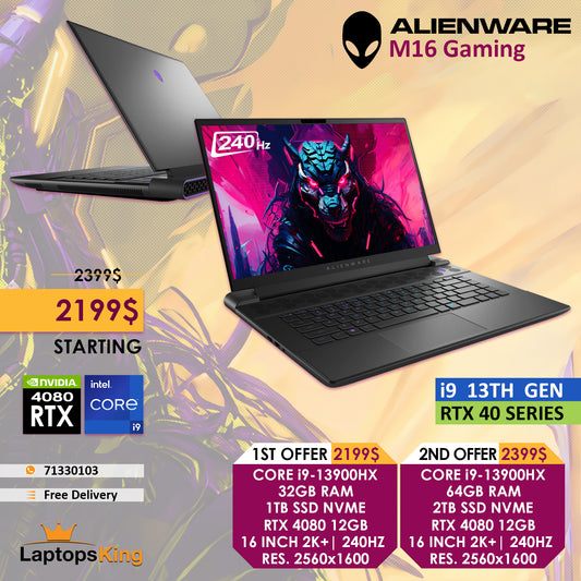 Alienware M16 Core i9-13900hx Rtx 4080 16 240hz 2k+ Gaming Laptop Offers (New OB)