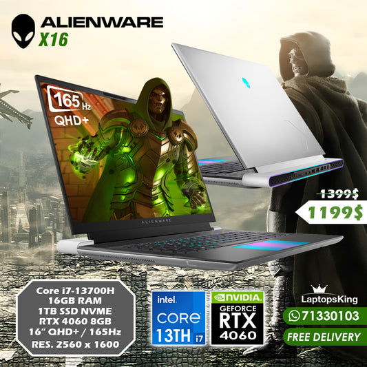 Alienware X16 Core i7-13700h Rtx 4060 165hz 16" Qhd+ Gaming Laptop (New OB)