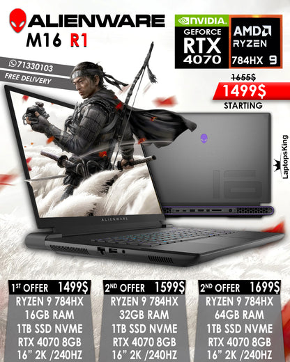 ALIENWARE M16 R1 RYZEN 7845HX RTX 4070 16