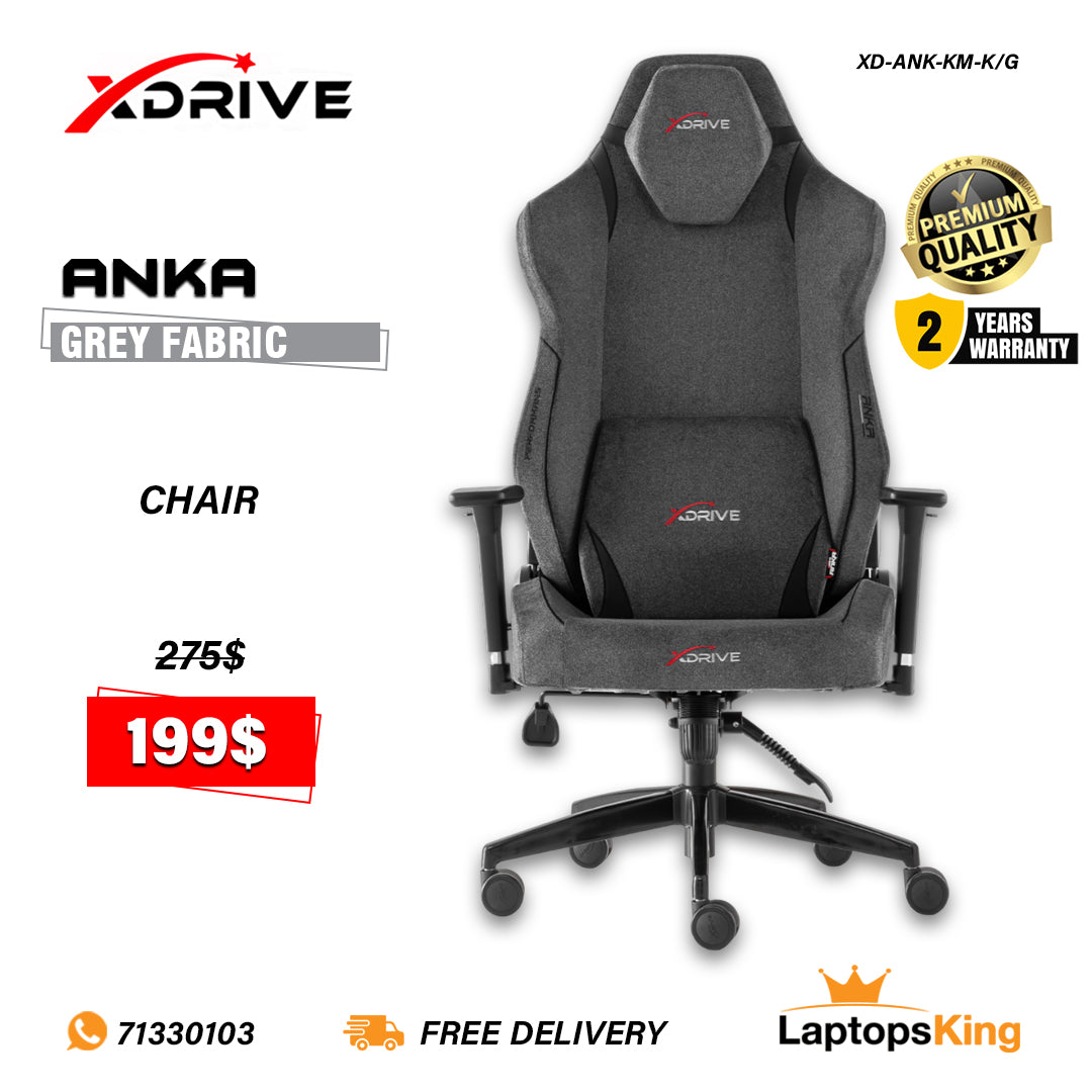 Xdrive Anka XD-ANK-KM-K/G Grey Fabric Chair (Brand New)