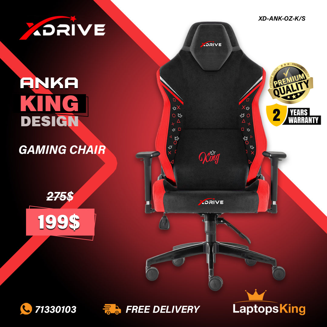 Xdrive Anka XD-ANK-OZ-K/S Red/ Black King Design Chair (Brand New)