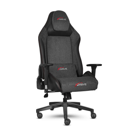 Xdrive Atak XD-ATK-G/S Grey Fabric & Black Leather Chair (Brand New)