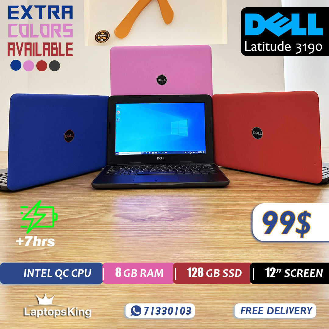 Dell Latitude 3190 Intel DC Cpu 12-inch Laptop Colors Offers (Used Very Clean)