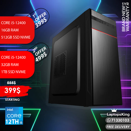 DESKTOPS i5 GEN 12TH (BRAND NEW 1YR WARRANTY)