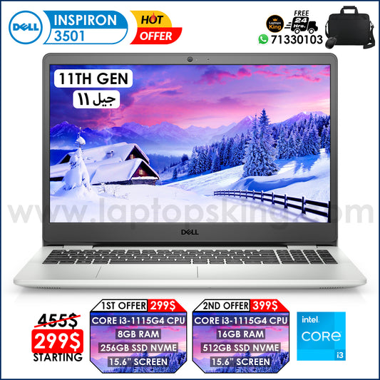 Dell Inspiron 3501 Silver Core i3-1115g4 Laptop Offers (New OB)