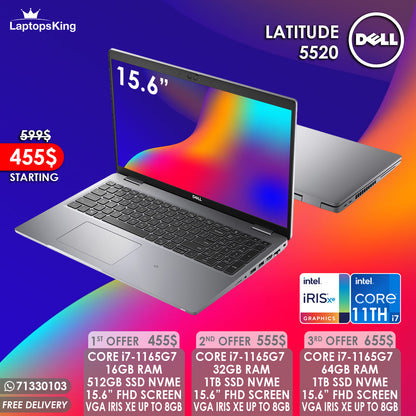 Dell Latitude 5520 Refurbished Grade A 15.6 (Core i7-1185G7/16GB/512GB SSD/W11 Pro Dell Latitude 5520 Refurbished Grade A 15.6 (Core i7-1185G7/16GB/512GB SSD/W11 Pro