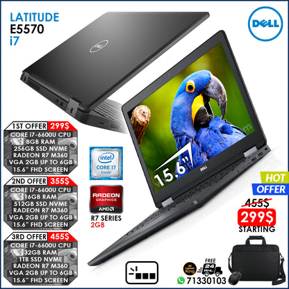Dell Latitude E5570 Core i7-6600u Radeon R7 M360 Laptop