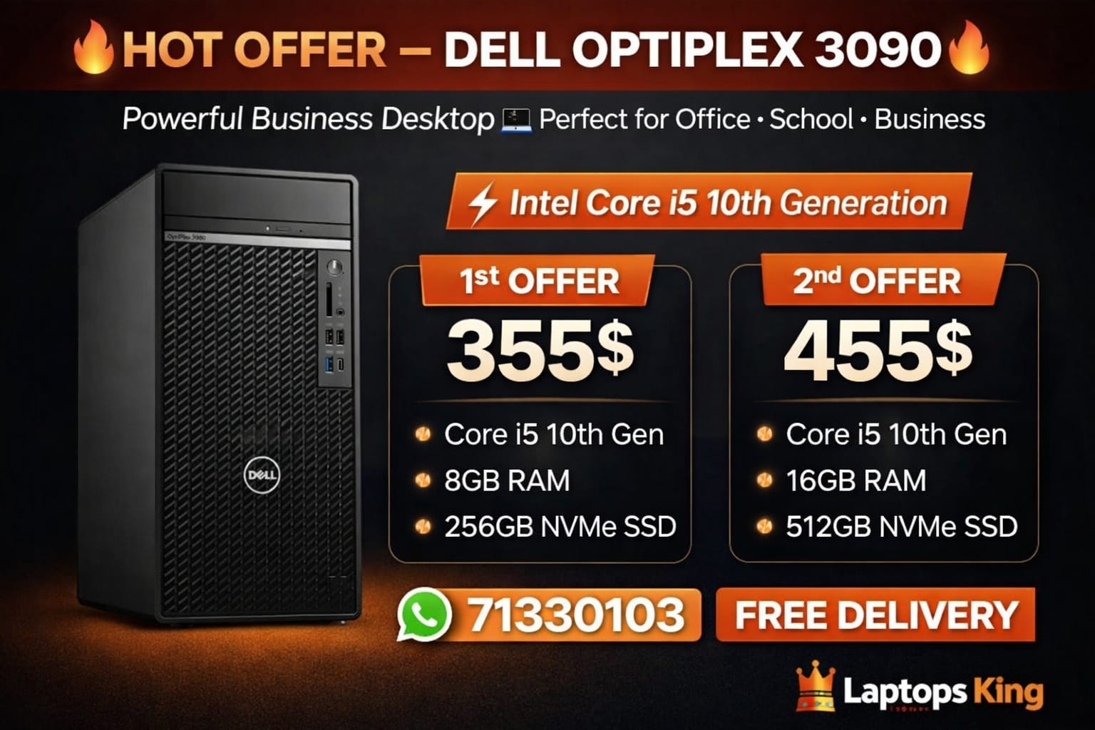 Dell OptiPlex 3090 Desktop i5 10th Gen in Lebanon | Best Price