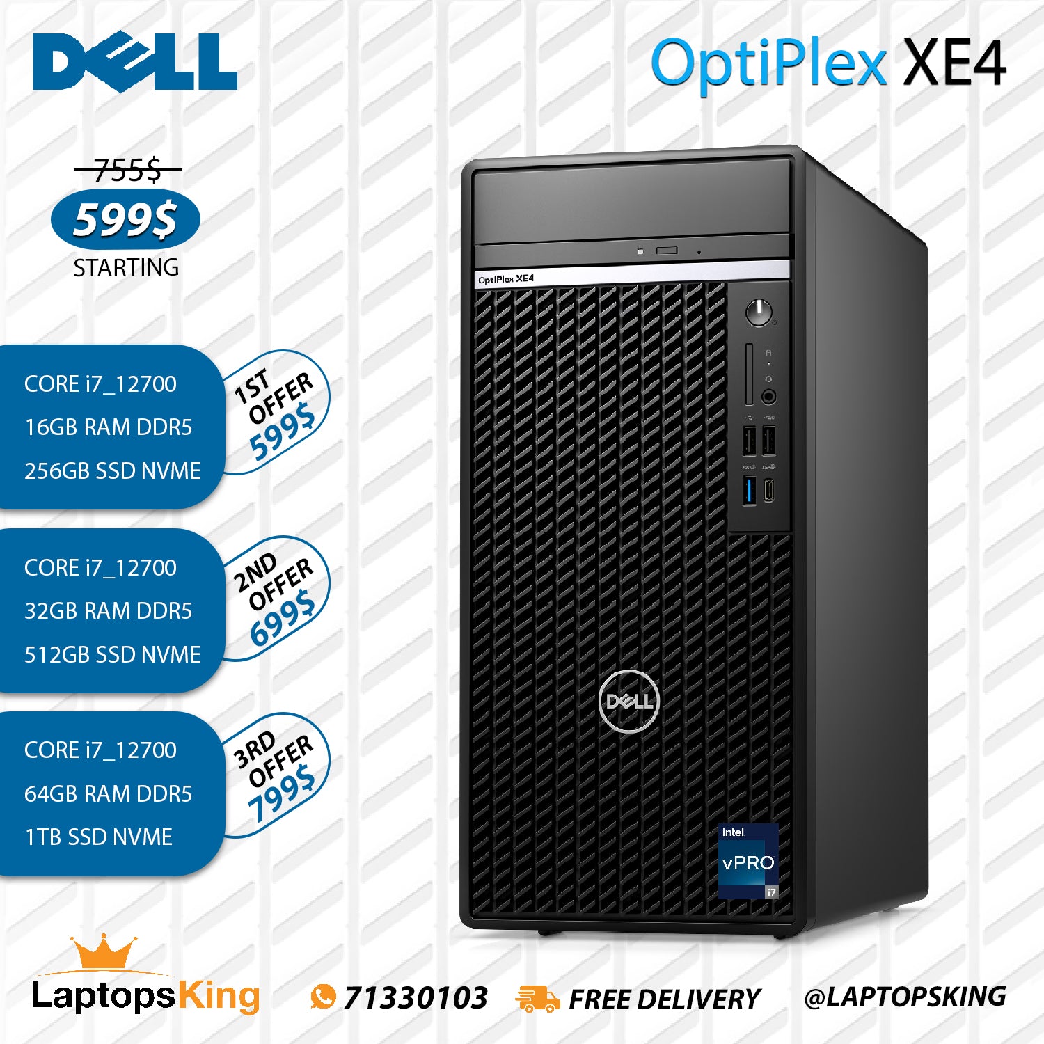 Dell Desktop Computer Afbeeldingen DELL OPTIPLEX 3000 I5 12500 4GB