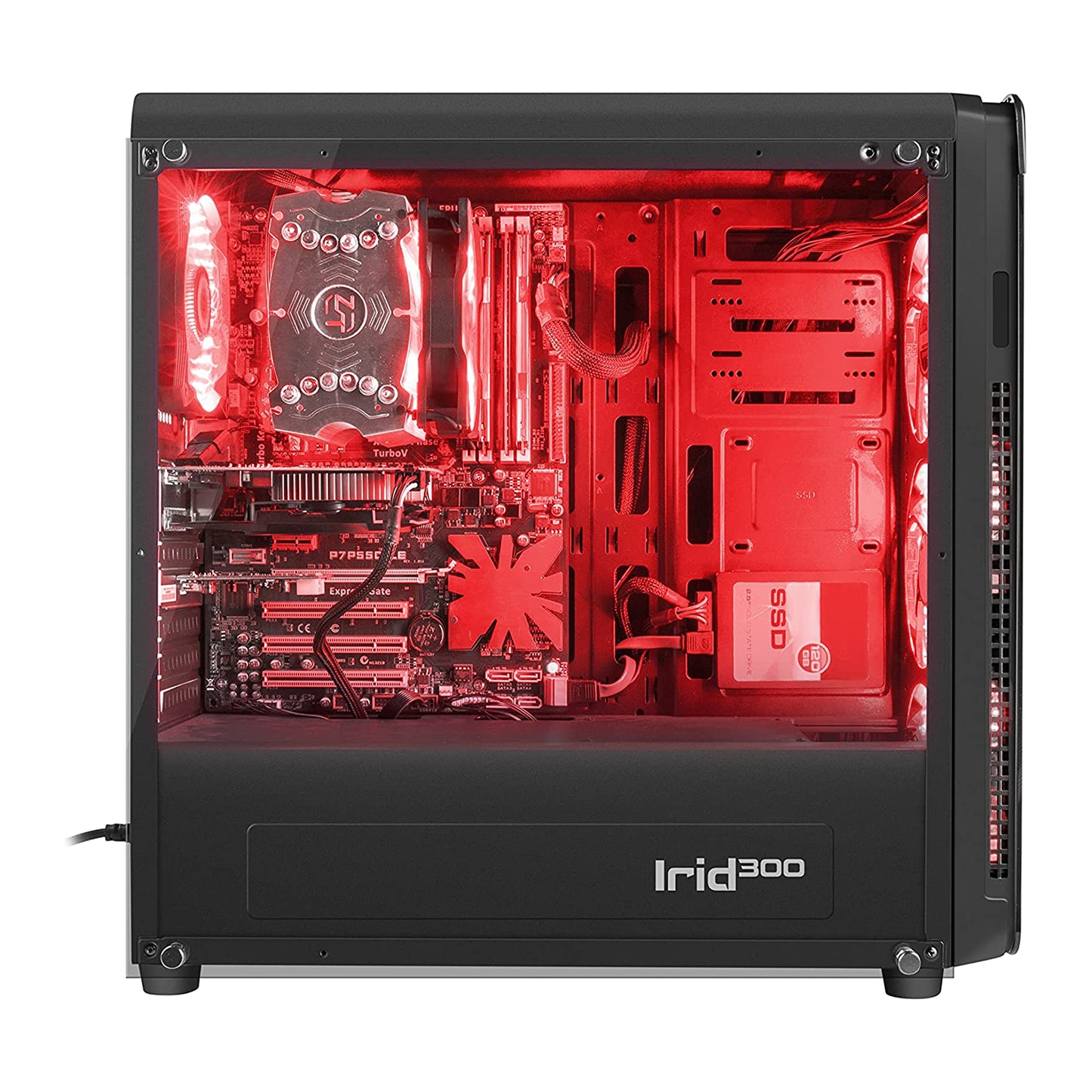 Genesis Irid 300 Core i5-7400 Gtx 1060 | Red | Gaming Desktop Computer (Used Very Clean)