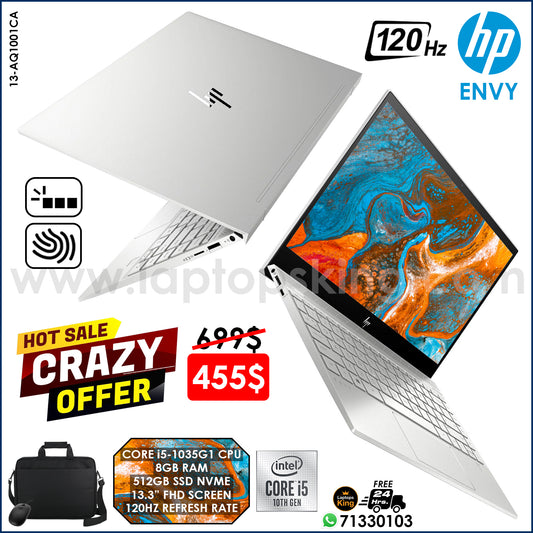 HP Envy 13-AQ1001CA Core i5-1035g1 120hz 13.3" Laptop Offer (New OB)