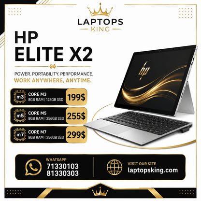 HP Elite X2 Core M3/M5/M7 8GB RAM Touch 2-in-1 Laptop