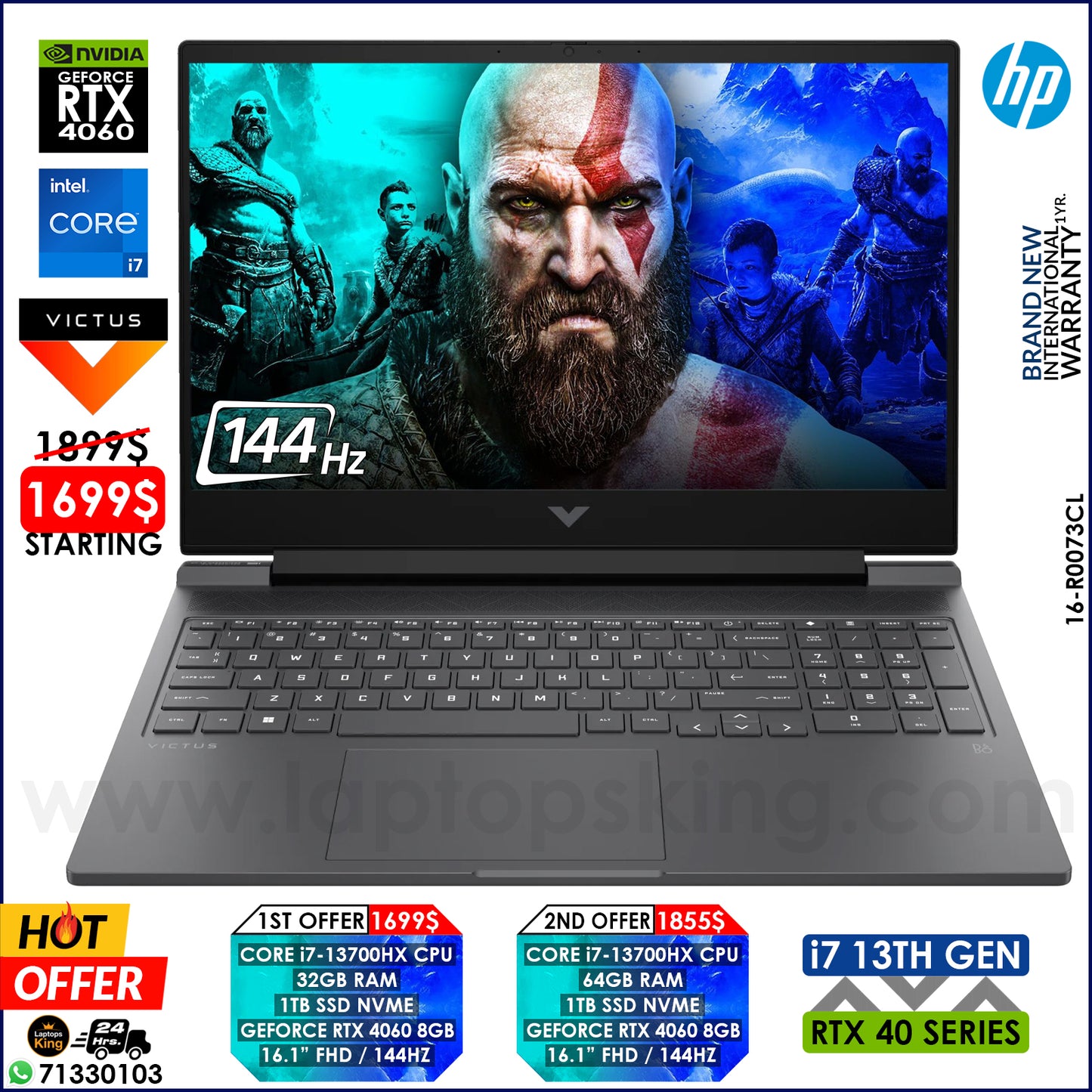 HP Victus 16-R0073CL Core i7-13700hx Rtx 4060 144Hz Gaming Laptop Offers (Brand New)