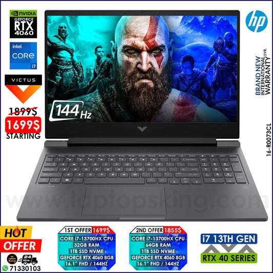 HP Victus 16.1 Gaming Laptop - 13th Gen Intel Core i7-13700HX - GeForce  RTX 4060 - 144HZ 1080p - Windows 11