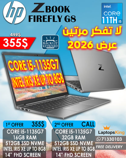 HP ZBook Firefly 14 G8 Intel Core i5-1135G7 14" FHD Iris Xe Laptop (Open Box)