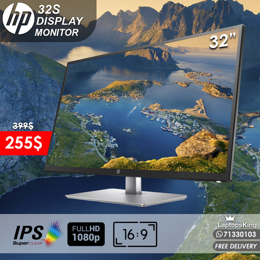 HP 32S DISPLAY MONITOR 1920x1080 32" IPS MONITOR (BRAND NEW 1 YEAR WARRANTY)