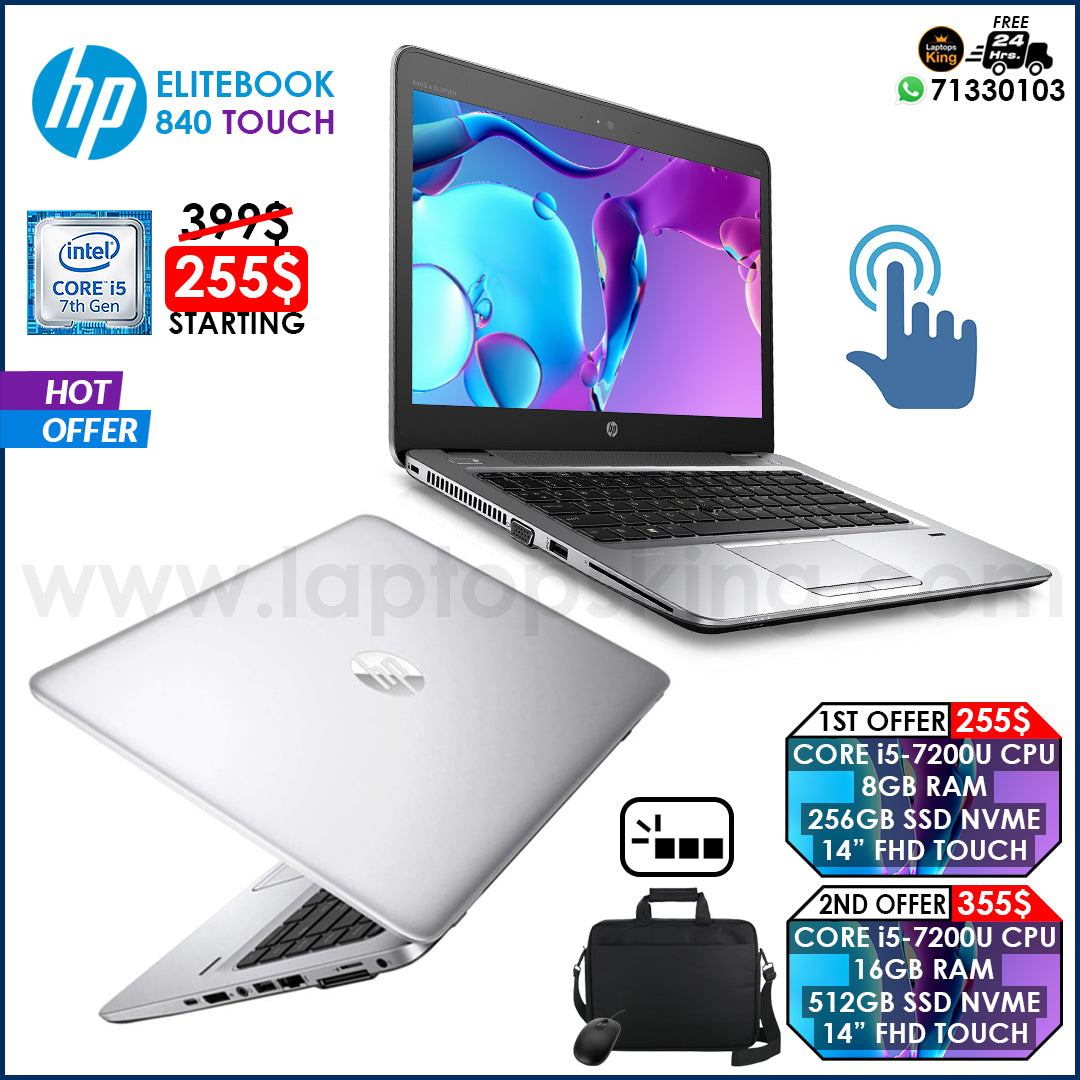Hp EliteBook 840 Touch Core i5-7200u 14" Fhd Laptop Offers (Open Box)