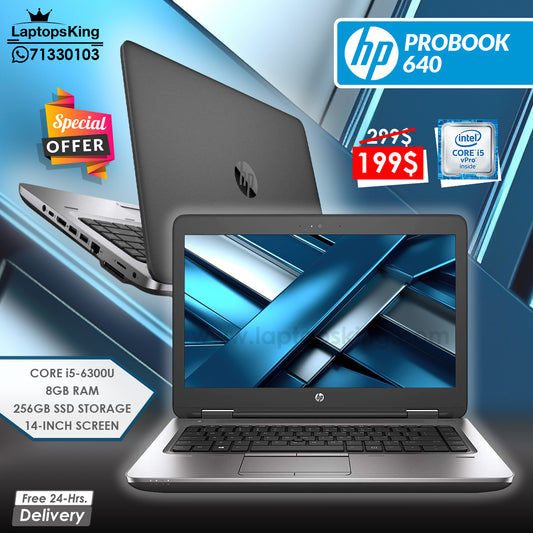Hp Probook 640 Core i5-6300u 14" Laptop Offer (Open Box)