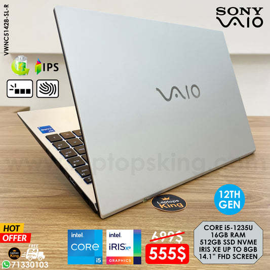 Sony Vaio VWNC51428-SL-R Core i5-1235u Iris Xe Laptop Offer (New OB)