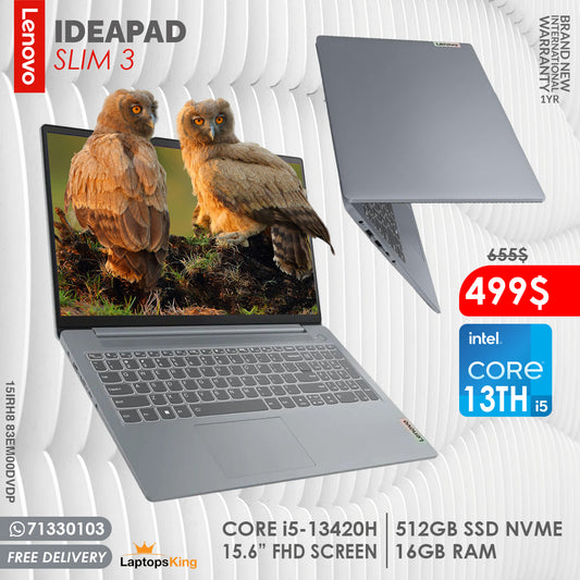 Lenovo Ideapad Slim 3 | 15IRH8 83EM00DVDP Core i5-13420h 15.6" Laptop (Brand New)