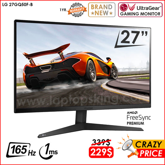 LG 27GQ50F-B UltraGear Fhd 165hz 1ms Mbr Borderless Gaming Monitor (Brand New)