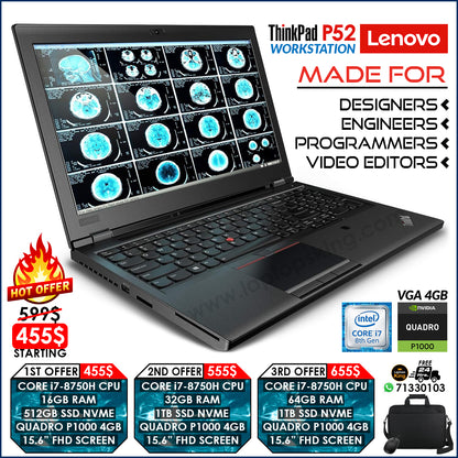 Lenovo ThinkPad P52 A 15.6´´ i7-8850H/16GB/512GB SSD Laptop Clear| Techinn Lenovo ThinkPad P52 A 15.6´´ i7-8850H/16GB/512GB SSD Laptop Clear| Techinn