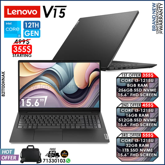 Lenovo V15 82TT00HNAK Core i3-1215u 15.6" Fhd Laptop Offers (Brand New)