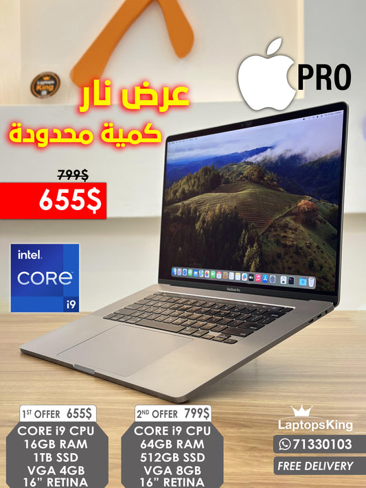 APPLE MACBOOK PRO 16-INCH i9 2019 TOUCHBAR LAPTOP OFFERS