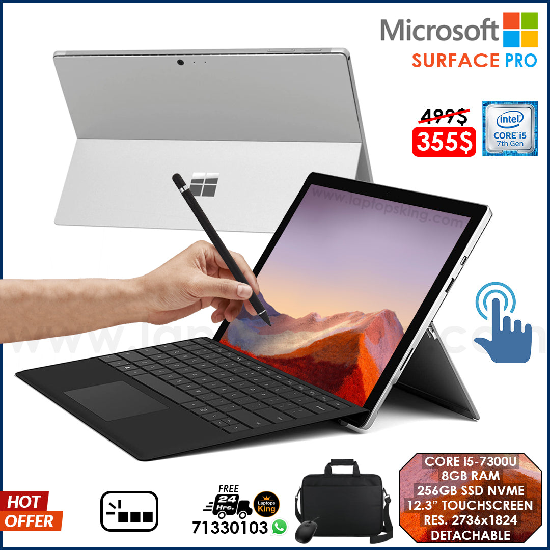Microsoft Surface Pro 2in1 Core i5-7300u Touchscreen With Pen Detachable Laptop (Open Box)
