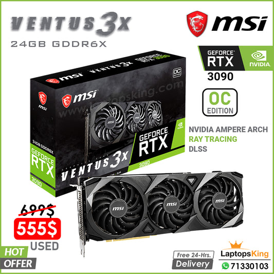 Vga Msi Ventus 3x | Rtx 3090 24gb GDDR6X | OC Edition (Used Very Clean With Box)