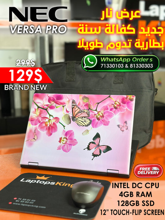 NEC VERSA PRO X360  INTEL DC CPU 12” FLIP-TOUCH SCREEN BUTTERFLY DESIGN (BRAND NEW 1YR WARRANTY)