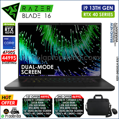 Razer Blade 16 RZ09-0483UEJ4-R3U1 Core i9-13950hx Rtx 4090 Dual