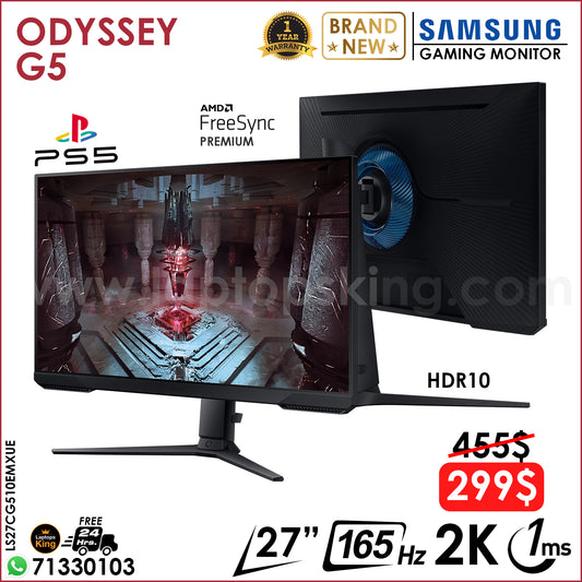 Samsung Odyssey G5 LS27CG510EMXUE 27" 165Hz 2k 1ms Gaming Monitor (Brand New)