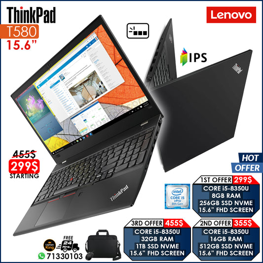 Lenovo ThinkPad T580 Core i5-8350u 15.6" Laptop Offers (Open Box)