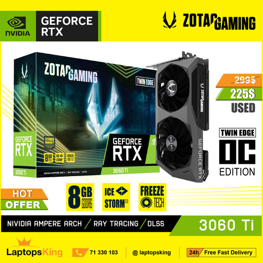 Vga Zotac | Rtx 3060 Ti 8gb Gddr6 | Oc Edition | Twin Edge (Used Very Clean With Box)