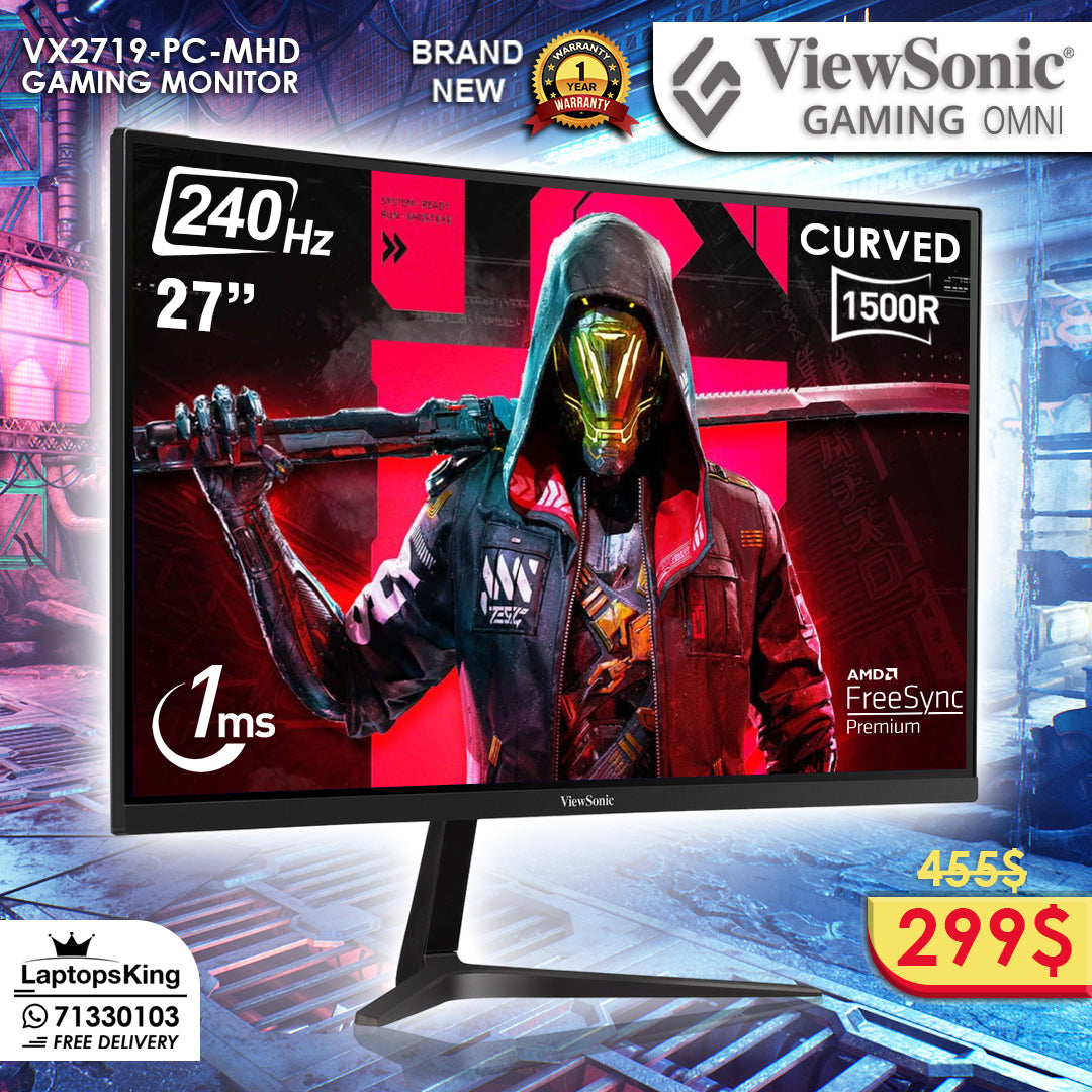 Viewsonic 27" VX2719-PC-MHD | Omni 240hz 1ms 1500r Curved Gaming Monitor (Brand New)