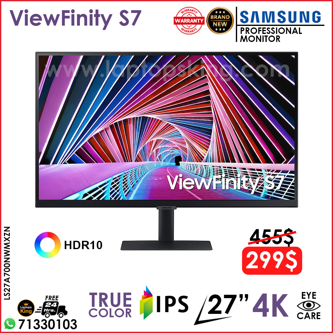 Samsung ViewFinity S7 27" LS27A700NWMXZN 4K IPS True Color Professional Monitor (Brand New)