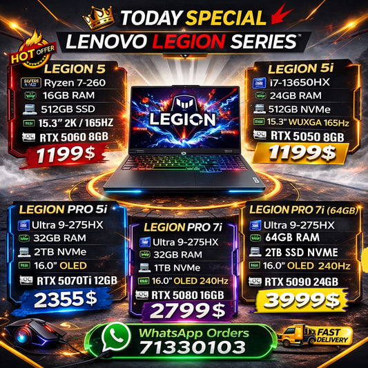 LENOVO LEGION GAMING LAPTOPS COLLECTION (BRAND NEW)